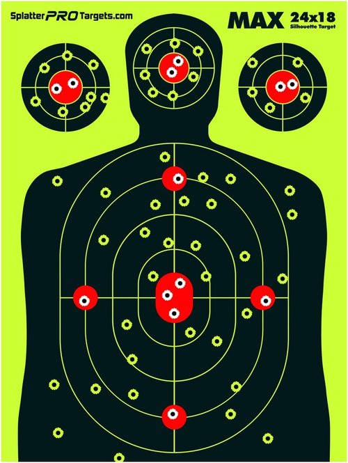 24x18 Extra Large Splatter Targets by [Brand Name] - Bright Fluorescent Yellow & White for Easy Shot Visibility