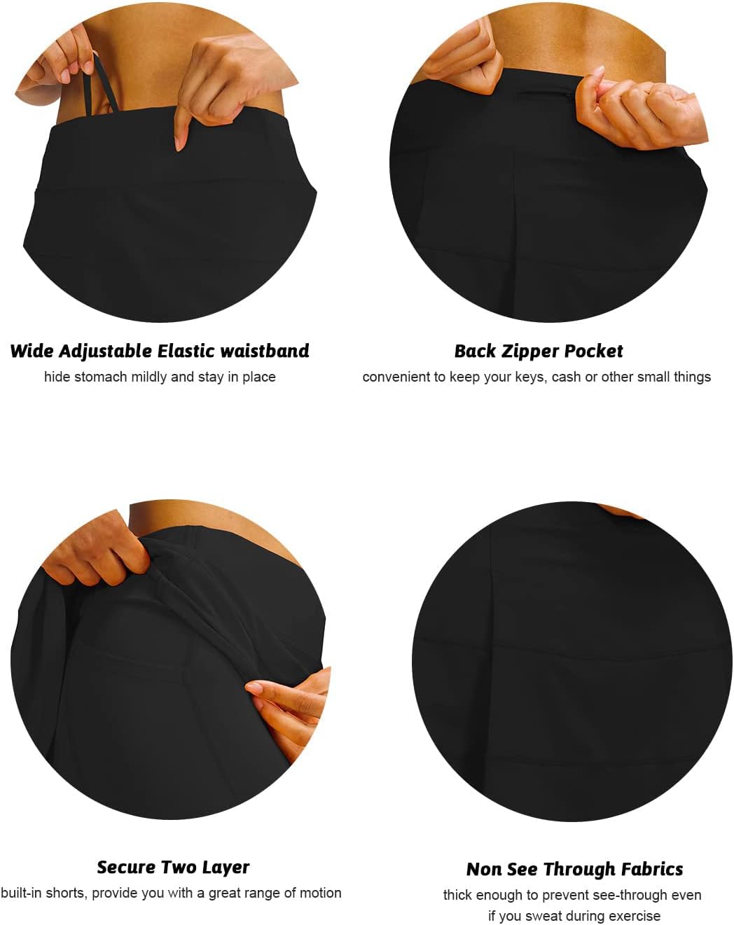 MEIVSO Women's Tennis Skirt - Pleated Activewear with Pockets & Built-in Shorts | Comfortable Fit