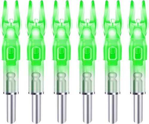 Lighted Nocks for Arrows by [Brand Name] - Bowstring Activation | 6 Pack for .166/G, .204/X, .233/H, .244/S, .246/GT