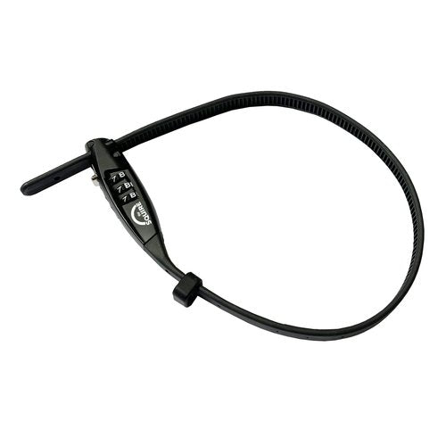 Squire Bike Locks STRAPLOK™ Combi 10 - Ultra-Lightweight Multi-Functional Zip-Tie Style Café Bike Lock with 10mm Stainless Steel Core, 450mm Length, 3-Wheel Recodable Combination