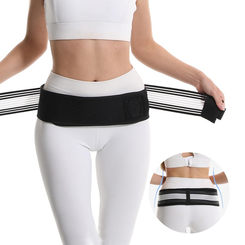 MISF Back Brace for Lower Back Pain, Lightweight Lumbar Support Brace for Women & Men, Breathable And Adjustable Back Support Brace Relieves Sciatica, Hip And Spine Pain, Blakc-120 cm