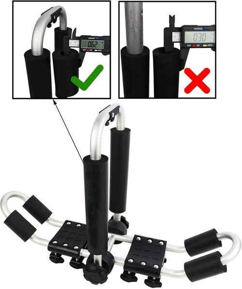 Kayak Roof Rack - 2-in-1 Aluminum Folding J Bar Carrier for SUVs & Trucks | Includes 8 Ratchet Ties