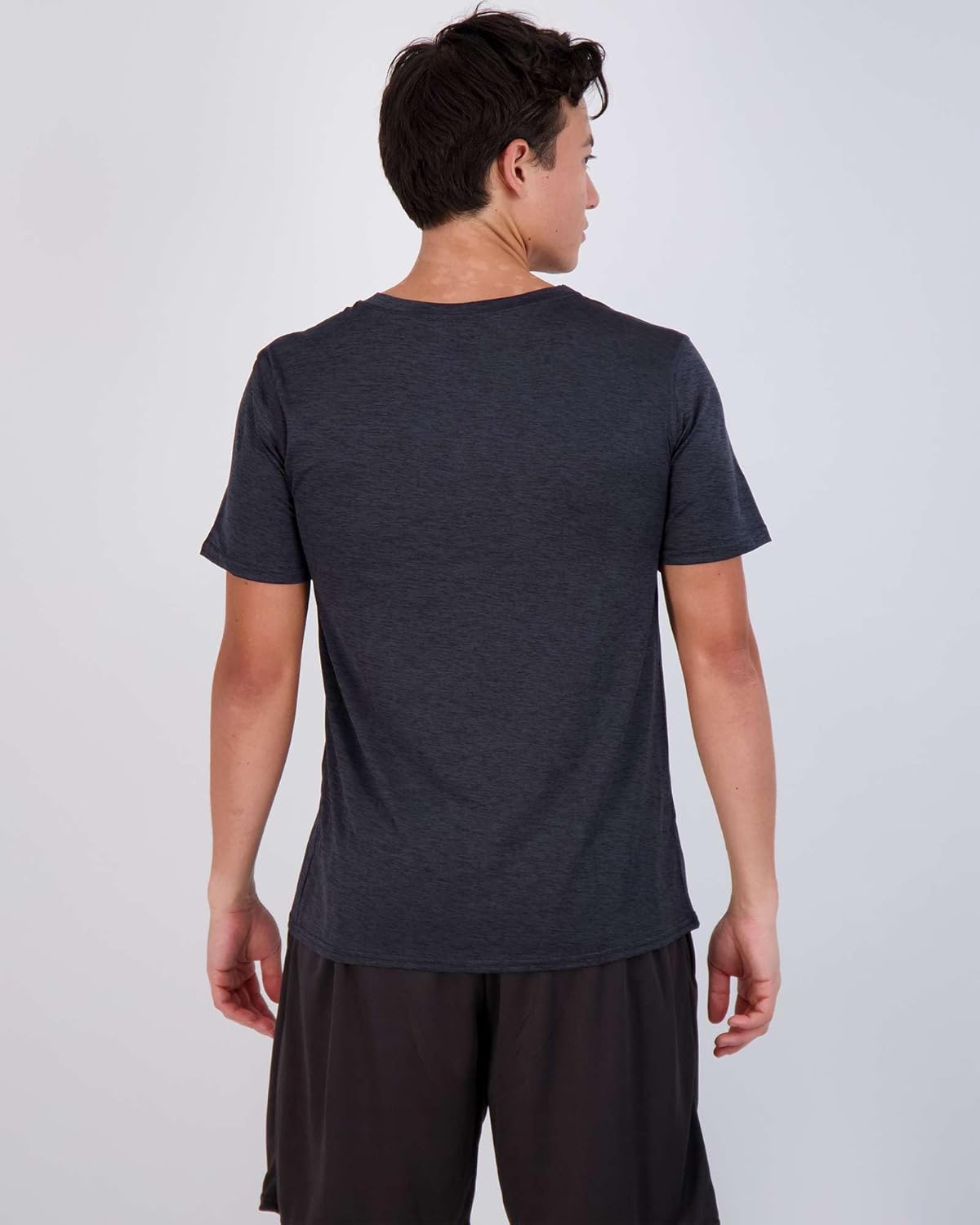 Real Essentials Men's V-Neck Performance T-Shirt - 5 Pack of Moisture-Wicking Activewear