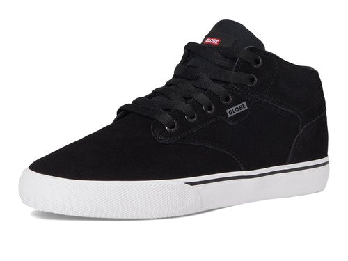 Globe Men's Motley Mid Skate Shoe, Black/White/Gum, 13