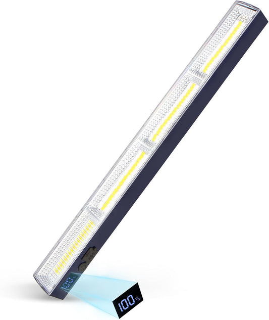 Rechargeable 15.75-Inch Magnetic Light Bar - 8000 Lumens, 216 LED, Portable Lamp with Hook & Magnets