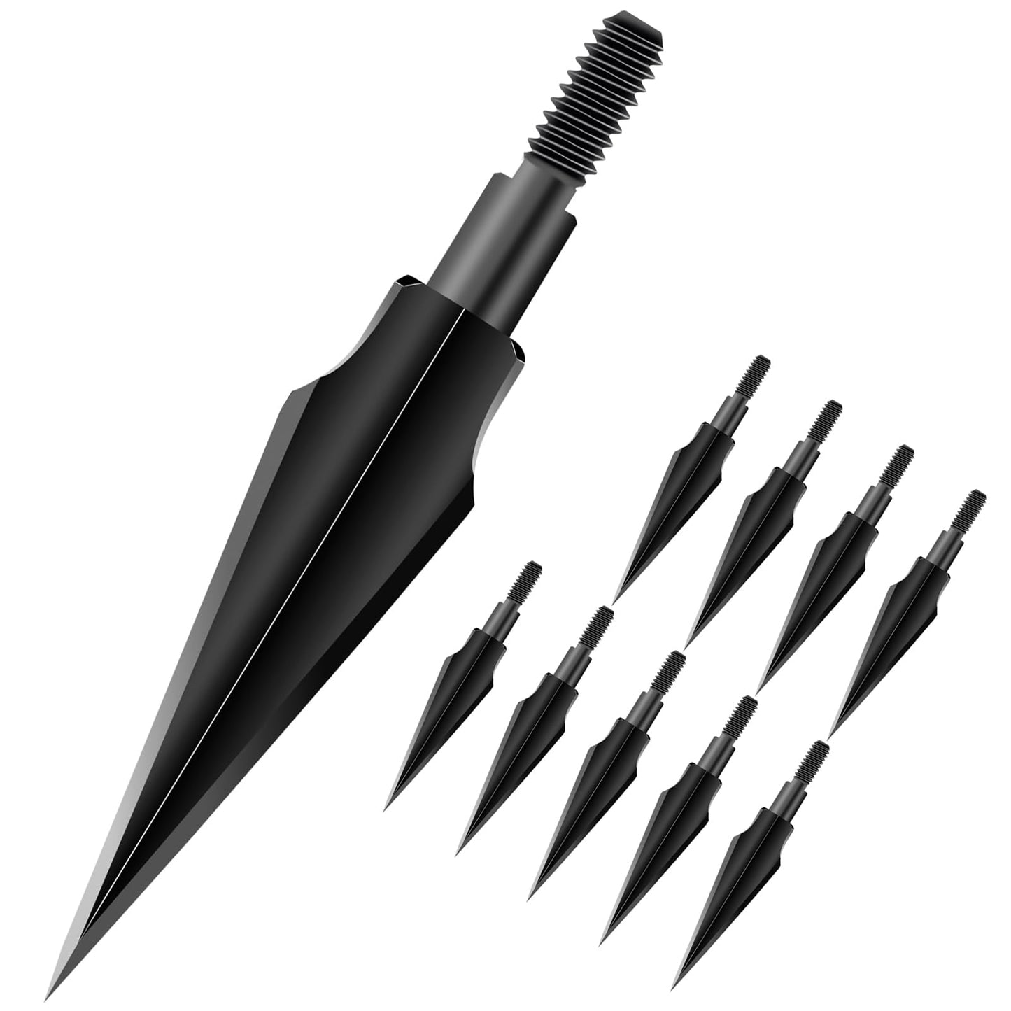 FENJANER 10Pcs Broadheads 100/118/125 Grain Traditional Hunting Arrowhead Screw-in Arrow Tips for Compound Bow Crossbow and Recurve Bow (118 Grain Leaf-Shaped)