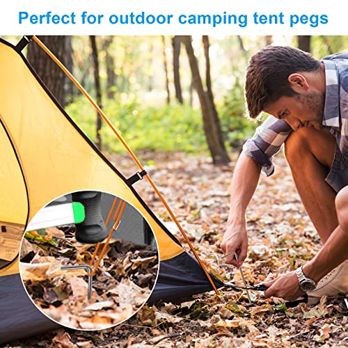 Heavy Duty Galvanized Steel Tent Stakes - 4mm Metal Pegs for Camping - 17 Pack