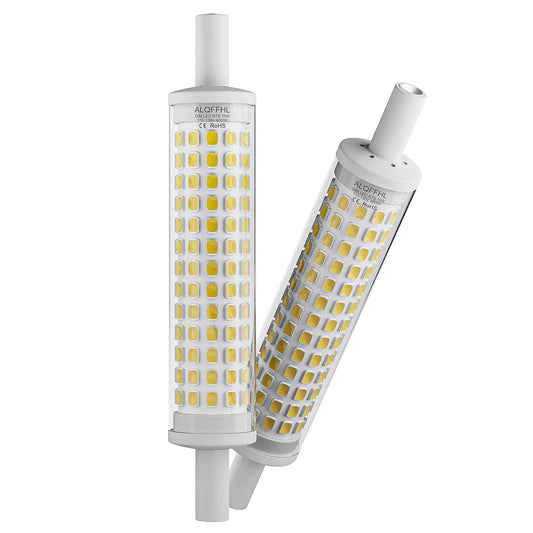 R7S 118mm LED Bulb 15W Dimmable,Size 4.65-0.79-0.79 inch/118-20-20 mm,Weight 0.11 lb,Double Ended J Type Flood Light,150W Halogen T3 Equivalent,Wall Floor Standing Lamp,Pack of 2(4000K Natural White)