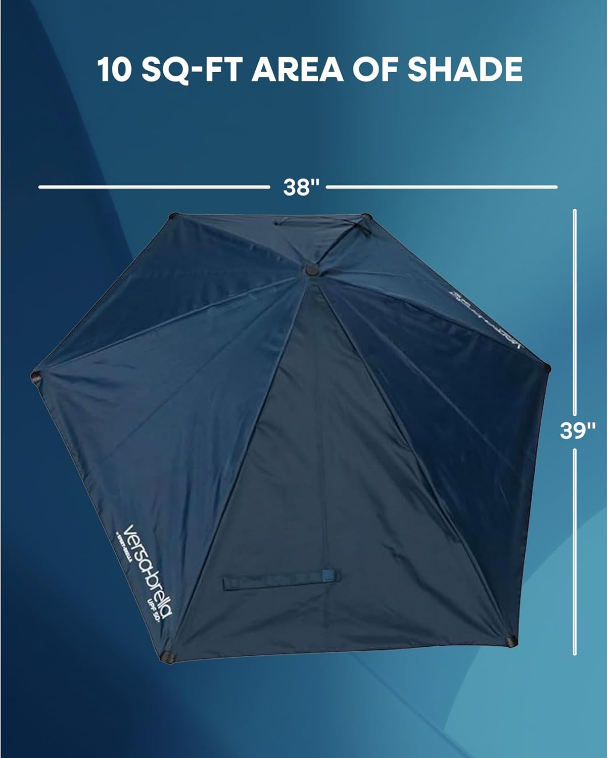 Sport-Brella Versa-Brella SPF 50+ Adjustable Sun Umbrella with Universal Clamp - Perfect for Outdoor Use