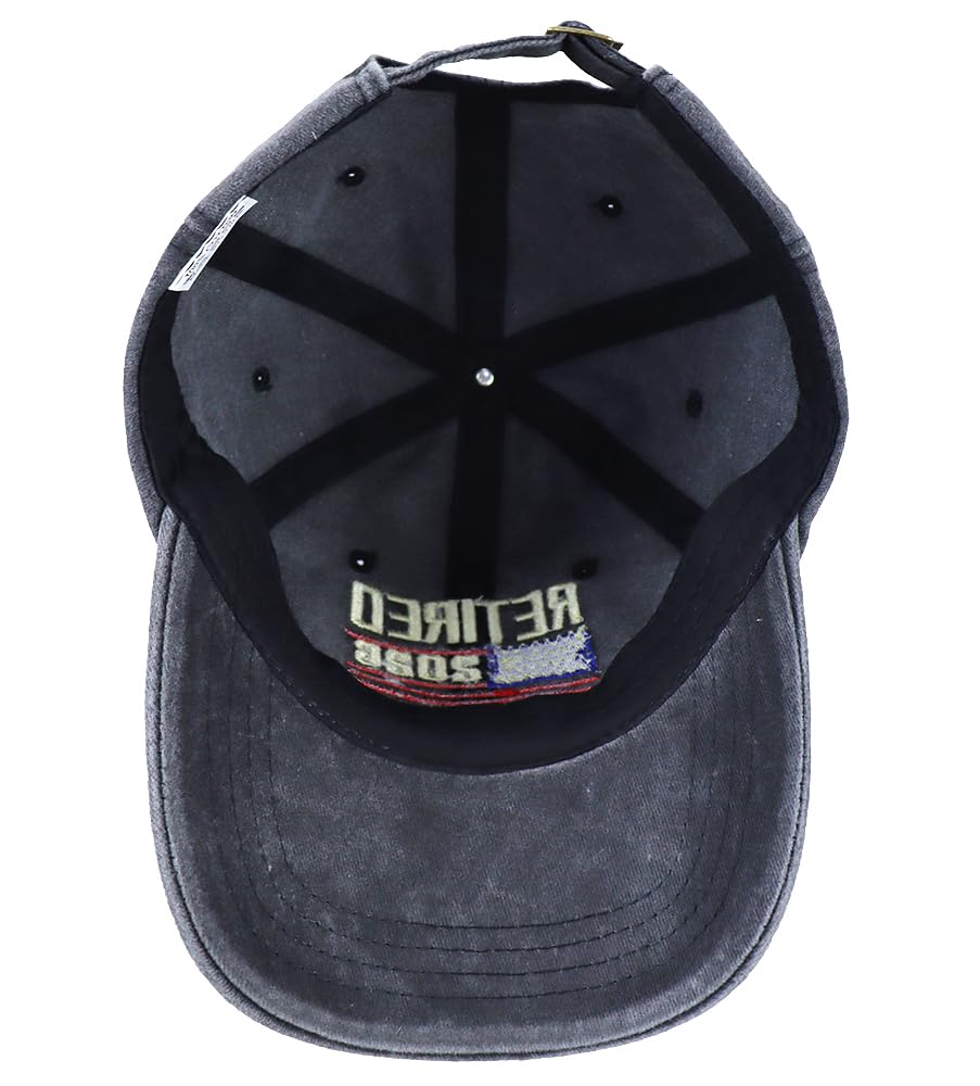 Retirement Gifts for Men Women, Retired 2026 US Flag Hat, Retirement Party Decorations Baseball Cap, Birthday Gift for Veterans Dad Mom Grandpa Black