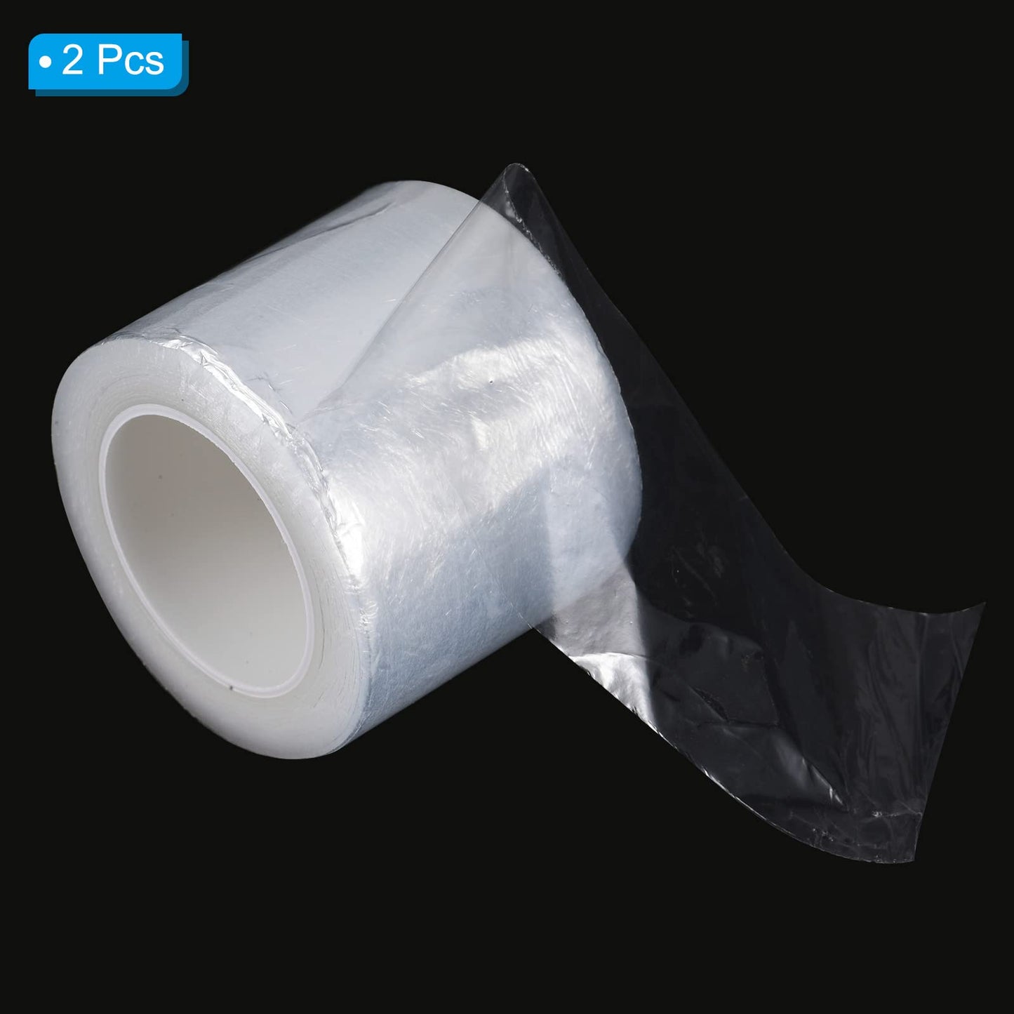 PATIKIL 77 Yard x 1.7 Inch Badminton Grip Cushion Wrap, 2 Pack PE Tennis Racket Grip Tape Backing Film Handle Anti Skid Cushion Accessories, Clear