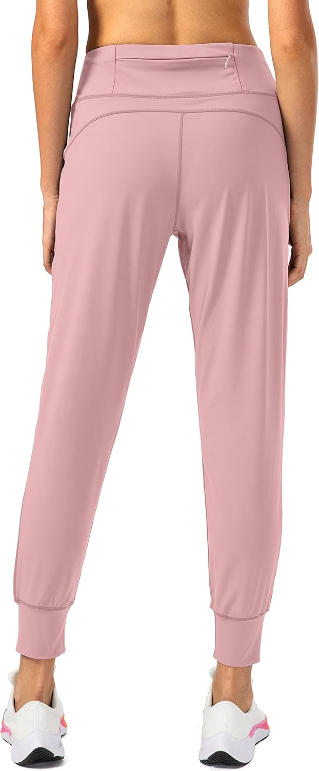 Soothfeel Women's High Waisted Joggers - Athletic Yoga Pants with Zipper Pockets | Petite/Regular/Tall