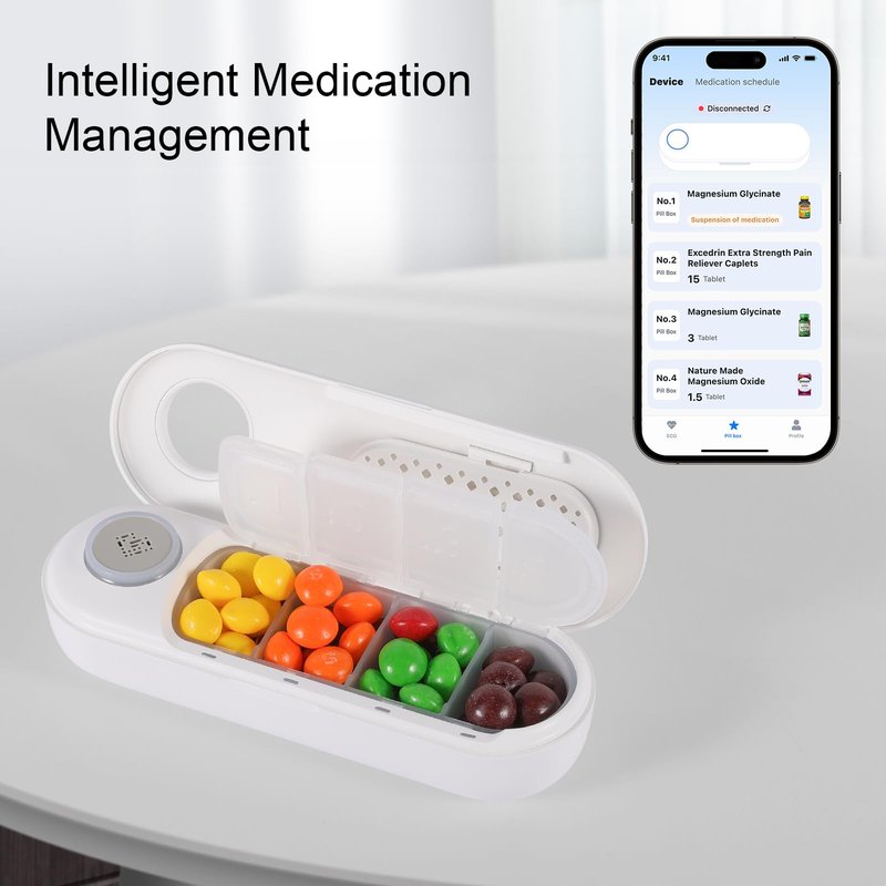Monerr Portable ECG Monitor | Record and Store One-Lead ECG Signals | Monitor and Display Heart Rate for Home Health Care Use -White