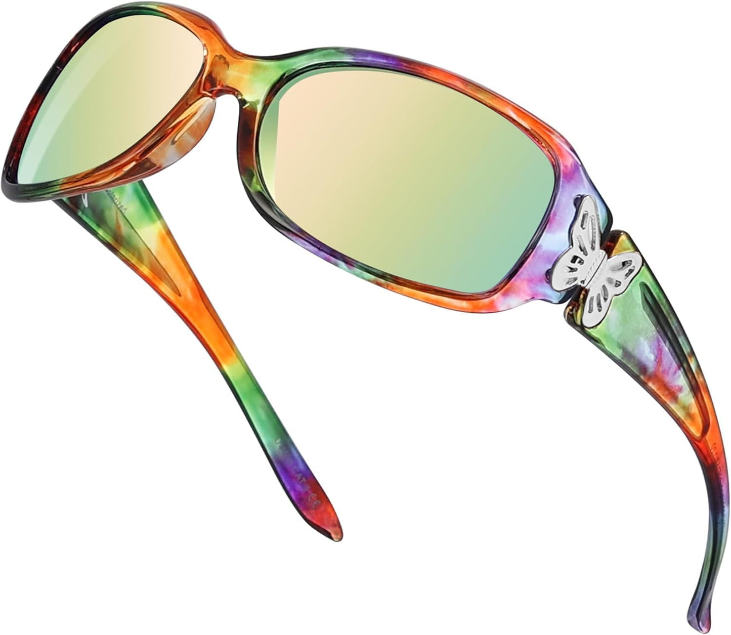 Hornz Polarized Sunglasses for Women - Premium Trendy Butterfly Sunglasses - HZ Series Mariposa Designer Fashion Sunglasses