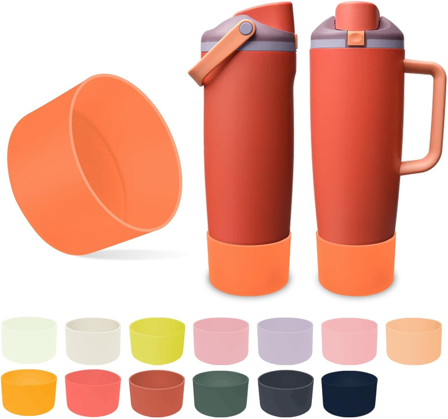 Owala Silicone Boot for 30oz & 40oz FreeSip Sway Bottles - Non-Slip, Scratch-Resistant Stability | 12 Colors Available (Terracotta Sunset)