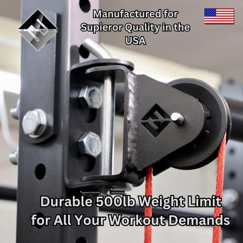 F&F STEEL Rack Mounted Swivel Pulley - 180 Degree Smooth-Glide Pulley for Full-Body Workouts, Home Gym Compatible (RMSP - Silver Aluminum Wheel)