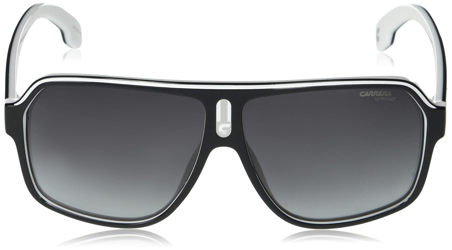 Carrera 1001/S Rectangular Sunglasses, Black/Gray Shaded, 62mm, 11mm
