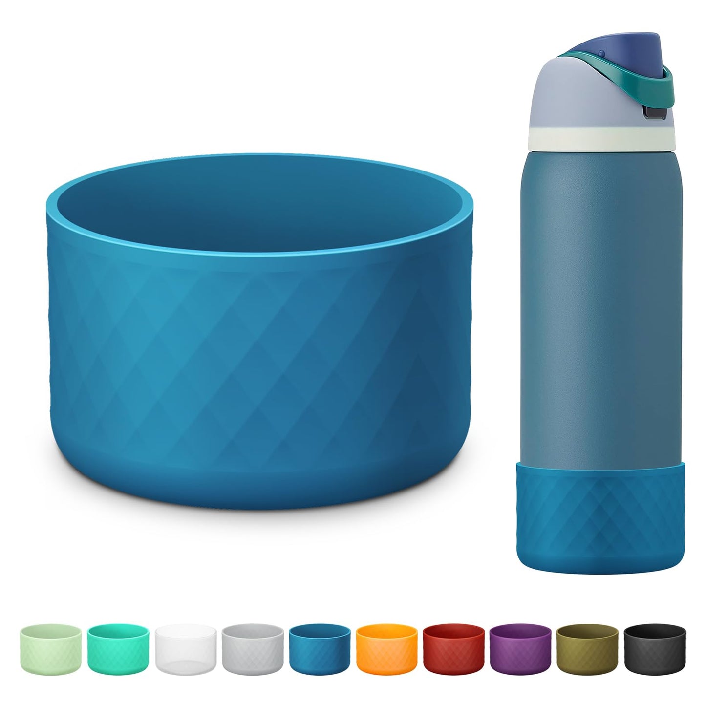 Silicone Boot for Owala Water Bottle 40 oz, Anti-Slip Protective Sleeve for FreeSip/Twist/Flip Stainless Steel Water Bottles Accessories