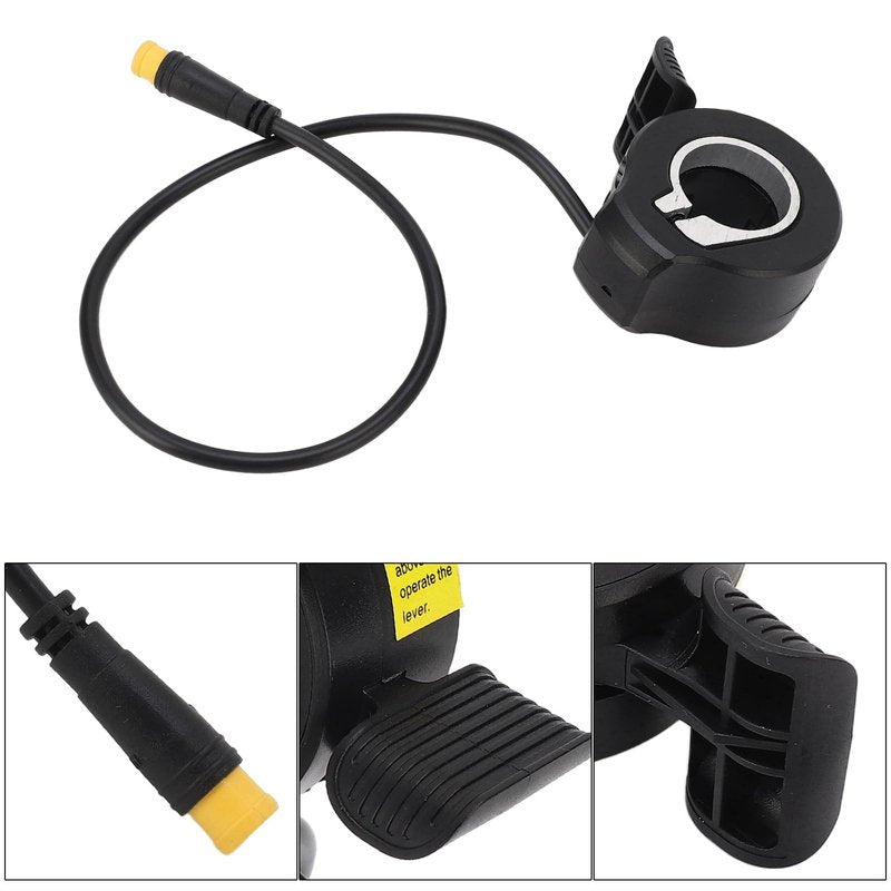 WQAPVHBG Bike Throttle, 130x 5V E Bike Thumb Speed Control, 3 Pin Plastic Electric Throttle Control of Accessories Tools for Electric Bikes and Scooters with 22.2mm/0.87in Handlebars