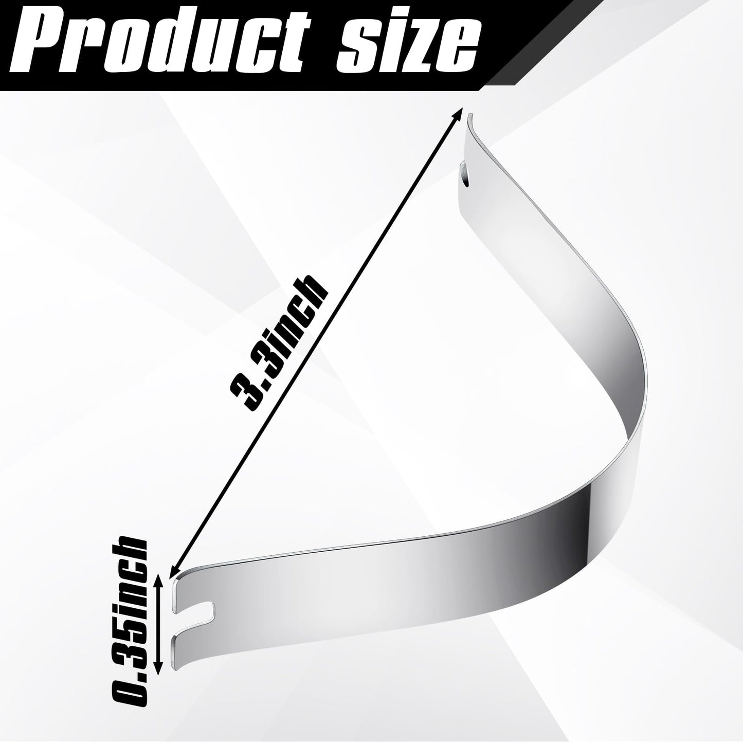 Wonderjune 100 Pcs Spring Clips Picture Frame Clip Bulk 85x9mm Photo Frame Hardware Accessories Metal Picture Frame Retaining Clips DIY Backing Clip for Hanging Canvas Artwork Paintings Craft