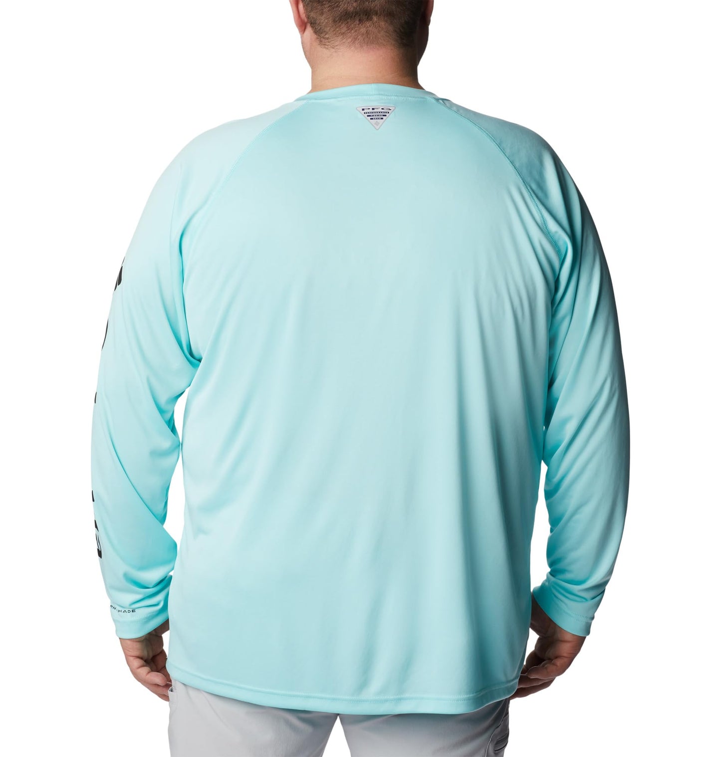 Columbia Men's PFG Terminal Tackle Long Sleeve Fishing Shirt, Gulf Stream/Black Logo, 5X Tall