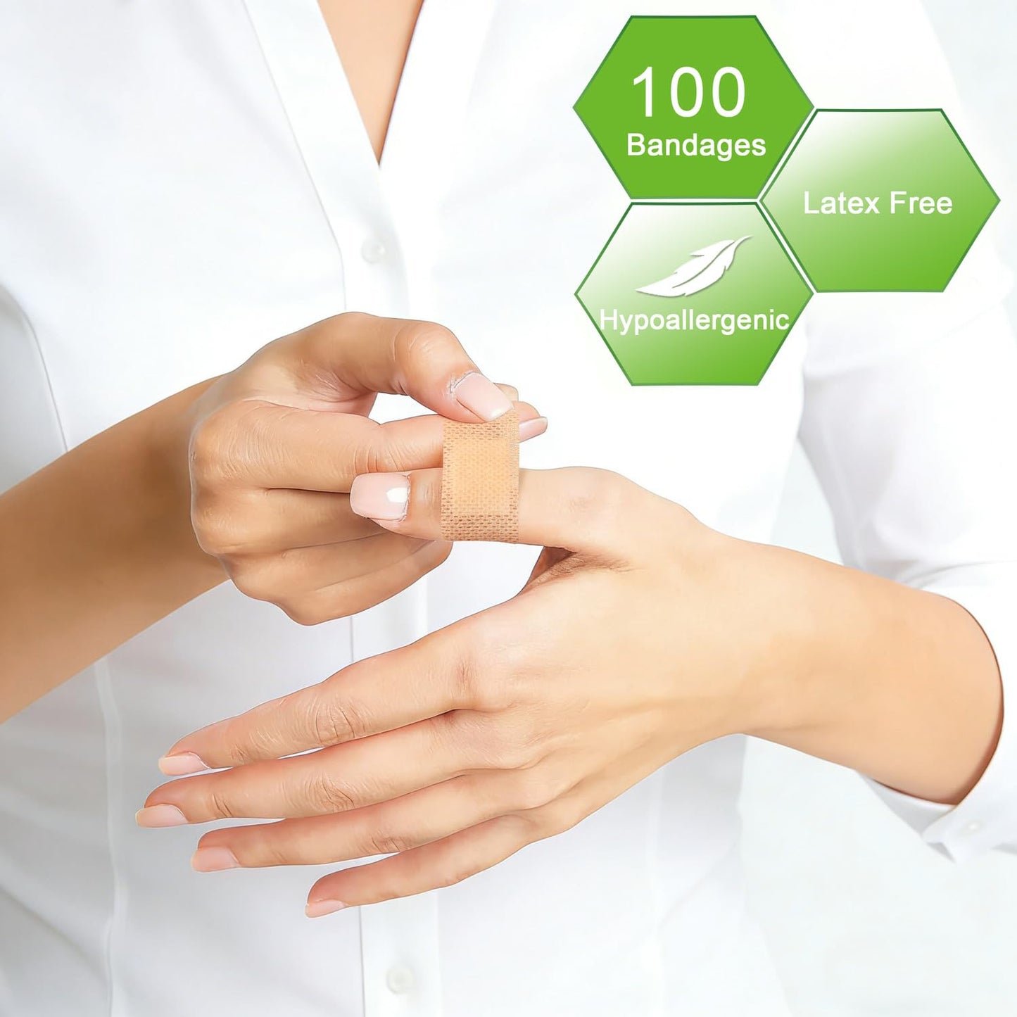 NeuHeils Silicone Bandages for Sensitive Skin 1"x3", 100 Counts