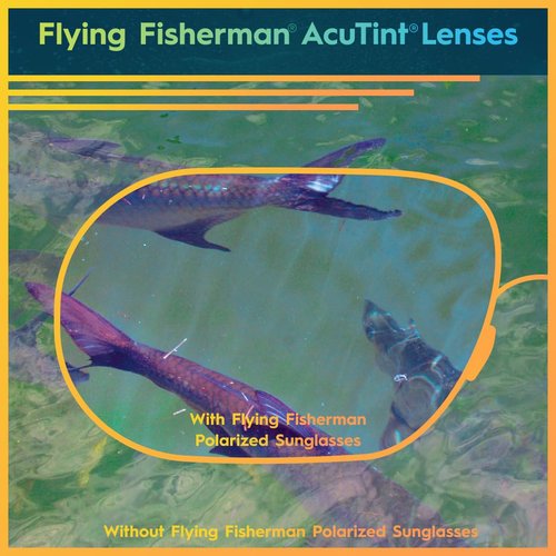Flying Fisherman Last Cast Polarized Sunglasses for Men and Women. Granite Frames and Smoke Lens with AcuTint™ UV Blocker for Fishing and Outdoor Sports (Size Large)