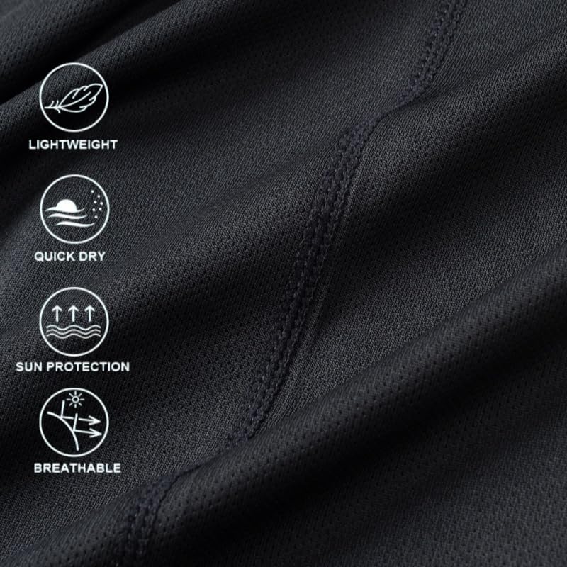 Men's Long Sleeve Quick Dry Base Layer Shirt - Medium / Black