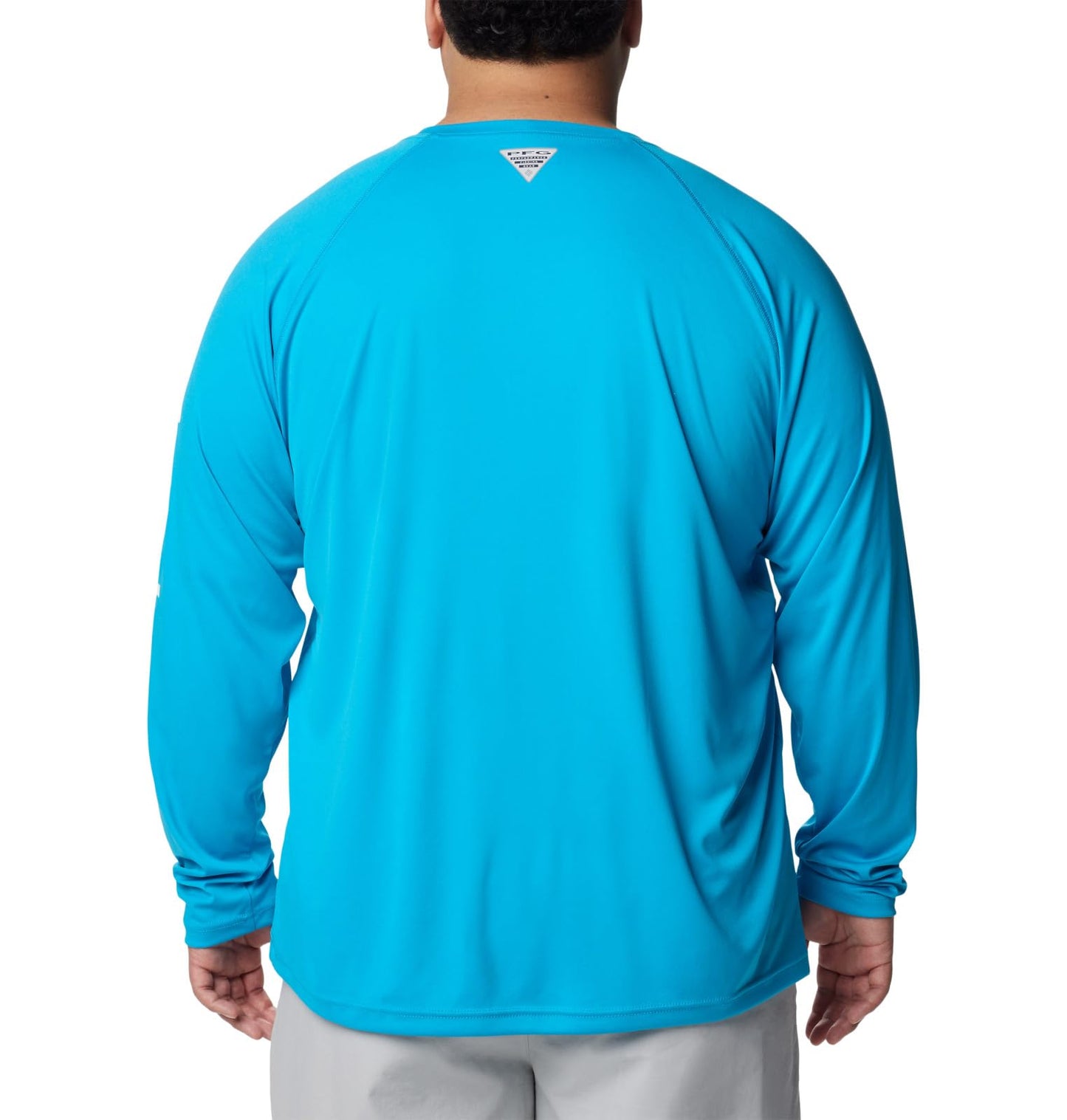 Columbia Men's Terminal Tackle Long Sleeve Fishing Shirt, Ocean Blue/White Logo, X-Large
