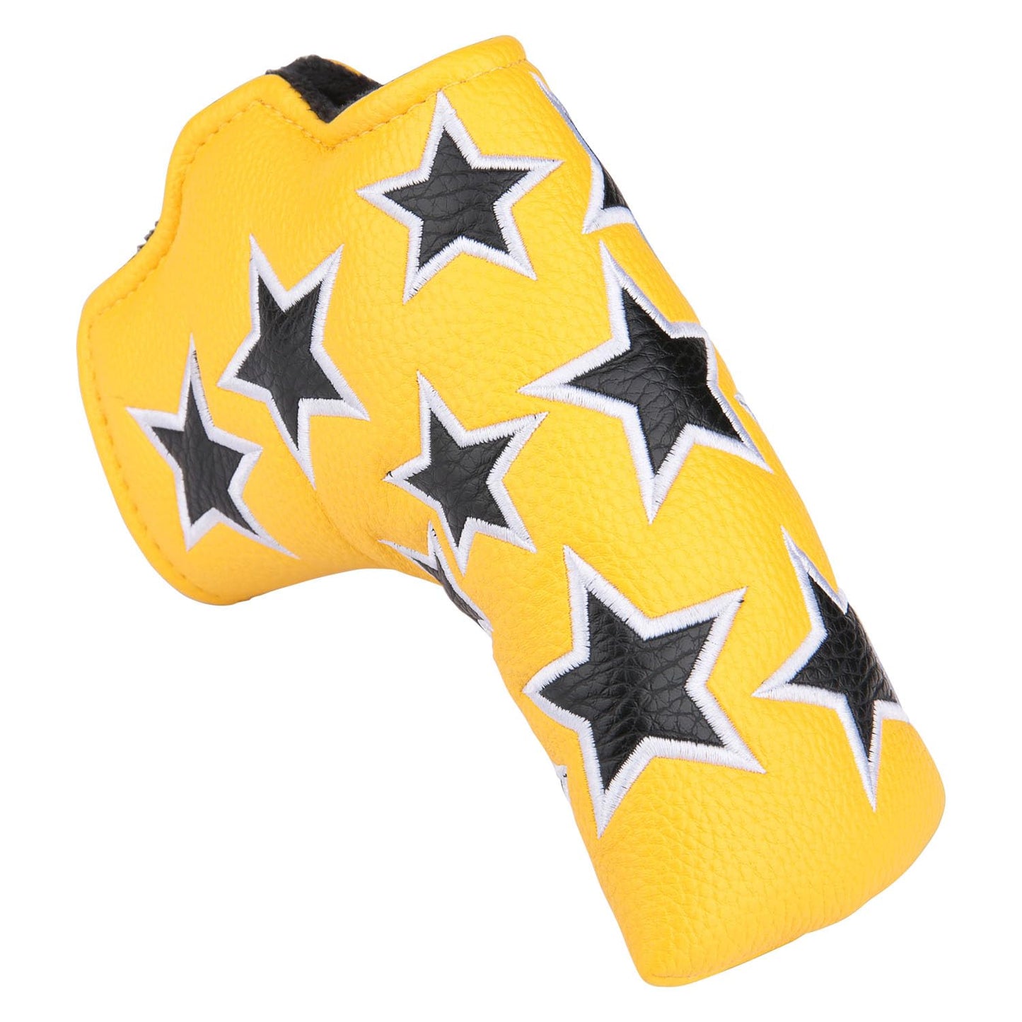 OGECLF Stars Design Golf Club Blade Putter Head Cover with Magnetic Closure fit Taylormade Scotty Cameron Odyssey (Yellow)