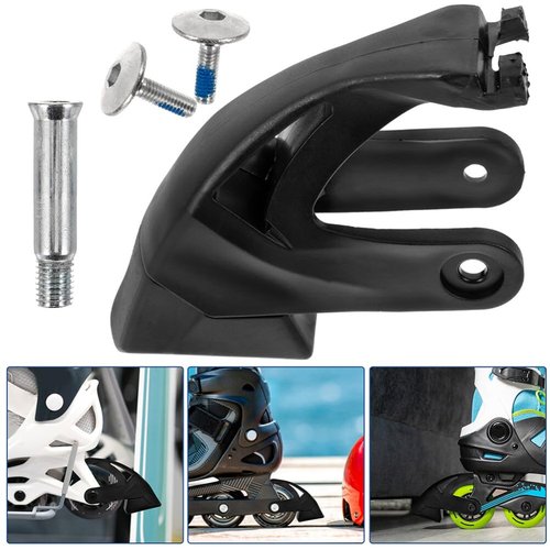 SUPVOX 2-Pack Replacement Heel Brake Assembly for Inline Skates - Complete Brake Pad + Bracket + Screws Kit for Skate Maintenance