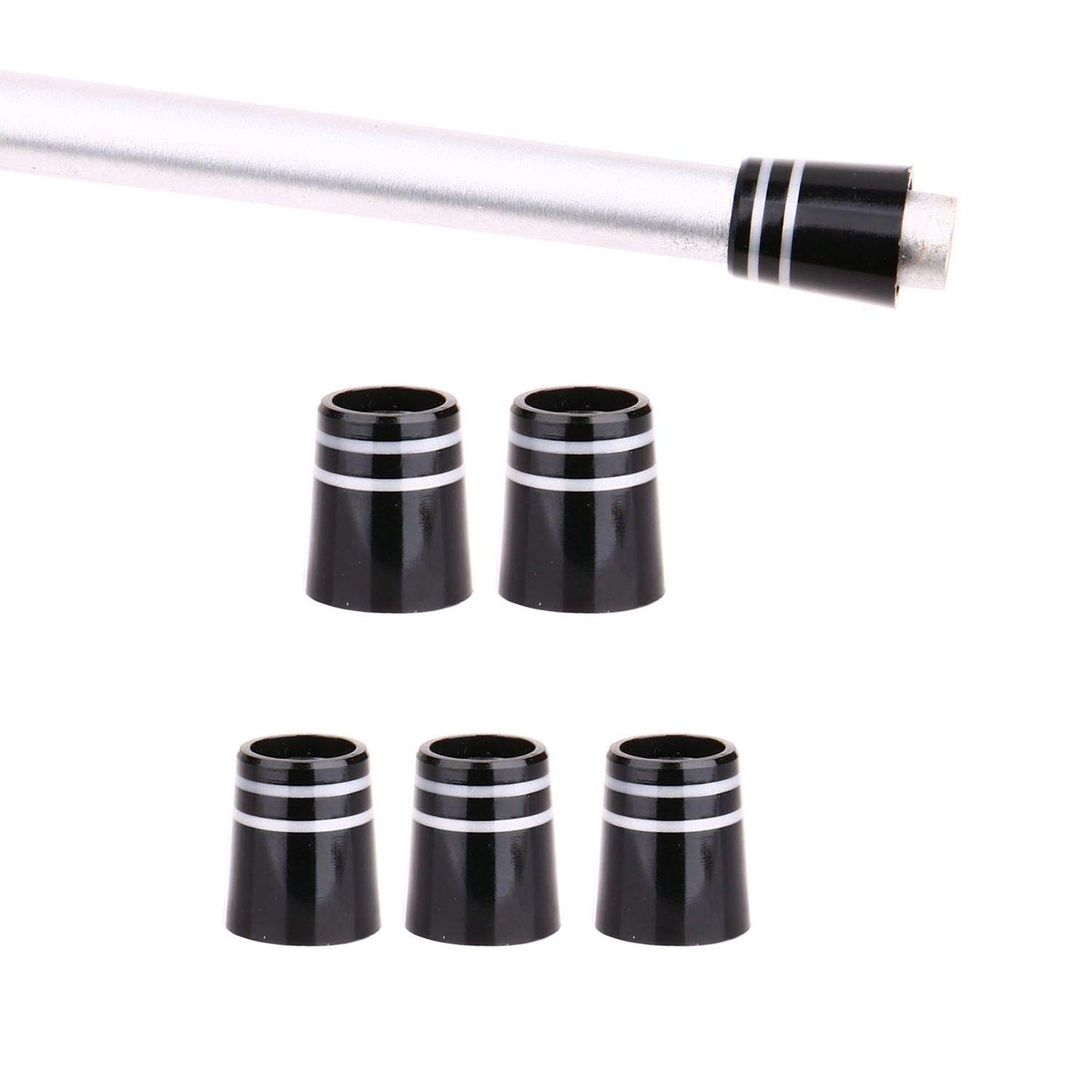 Sword &Shield sports 10Pcs New Black Golf Ferrule .355 for Taper Tip Iron Wedge (Dark Silver)