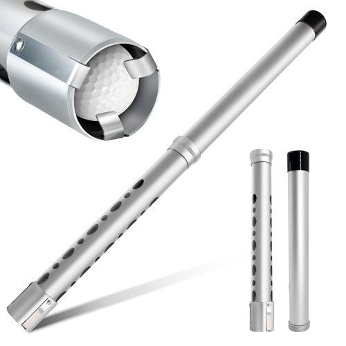 Golf Ball Shag Tube Professional Golf Ball Picker Upper Aluminum Golf Ball Retriever Collector Practice Pick-up Sucker Tool