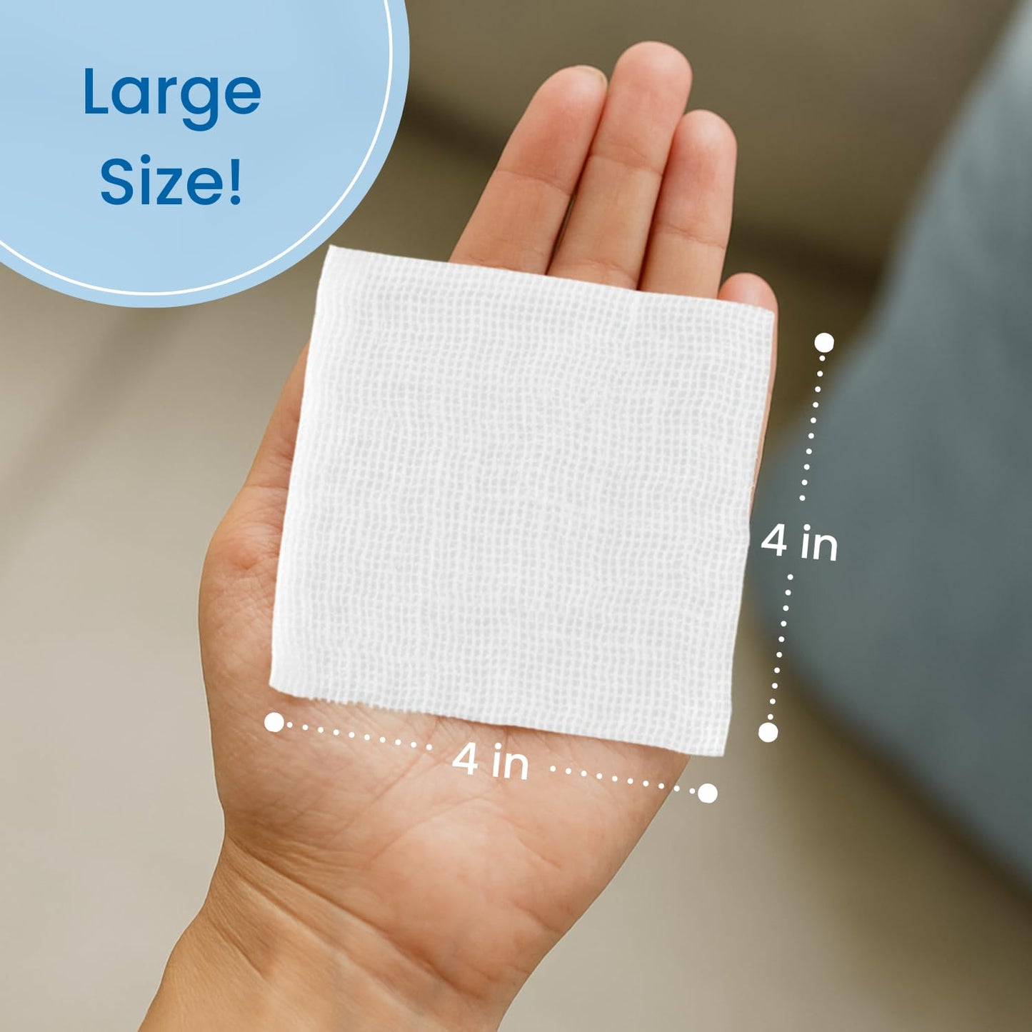 HCS 4x4 Gauze Pads, Large - 200ct, Non-Woven, Non-Sterile, 4-Ply - Highly Absorbent, Low-Linting Squares - Soft Gauze Sponges 4x4 - Medical Supplies, Wound Care, First Aid, Surgical, Dental, Beauty