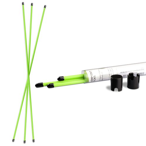 Asyxstar Golf Alignment Sticks - Upgraded 48" Training Aid 3 Pack for Aiming, Putting, Full Swing Trainer, Posture Corrector with Clear Tube Case - Gifts for Men Women Golfers