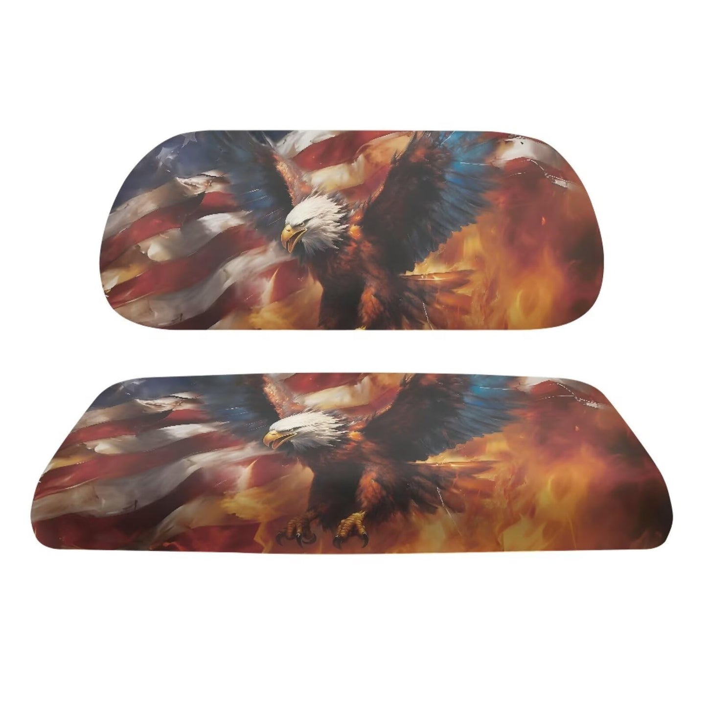 Oramclsy American Flag Golf Cart Seat Covers for Club Car Precedent,Eagle Breathable Seat Covers for Golf Cart A Balance of Warmth in Winter and Cooling in Summer