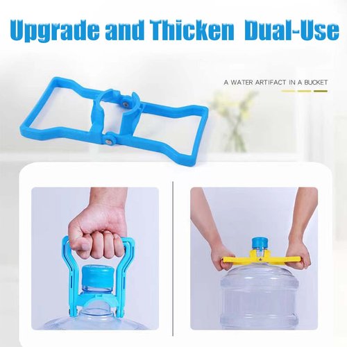 LiXiongBao 2 Pack 5 Gallon Water Bottle Handle,Heavy-Duty Water Jug Holder for Easy Carrying, Dual-Mode Design (Single/Dual-Person Lift), Ergonomic Grip