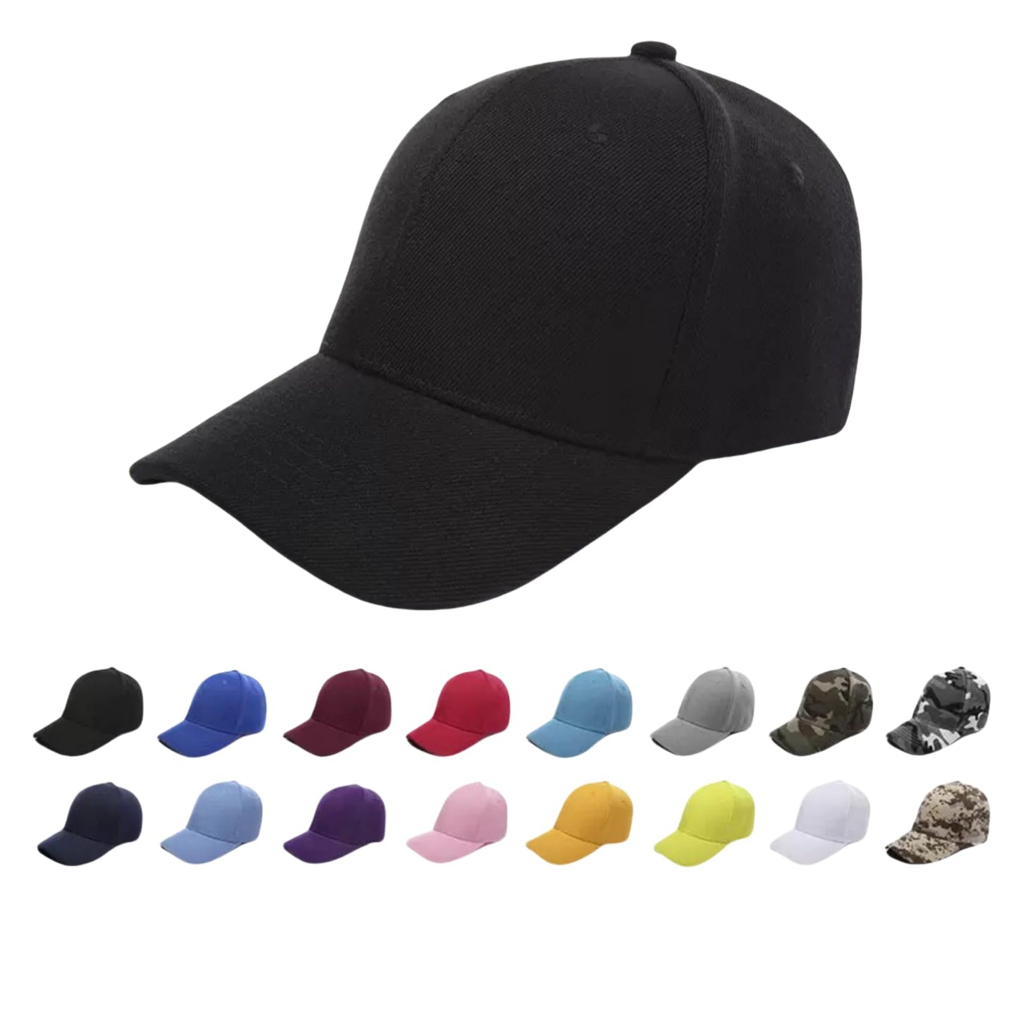Baseball Cap Adjustable Size for Running Workouts and Outdoor Activities, Gym, Hiking- All Seasons for Men/Women (US, Alpha, One Size, White)