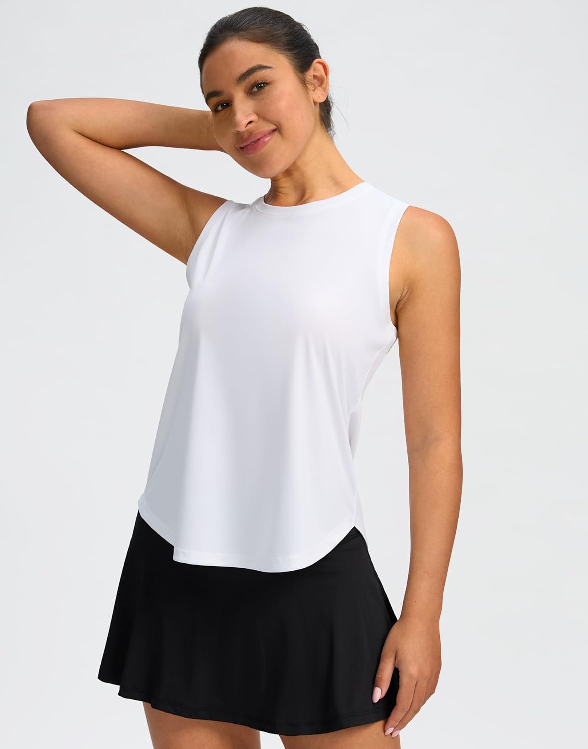SANTINY Women's Sleeveless Workout Tops - Lightweight Racerback Tank for Yoga, Gym & Running