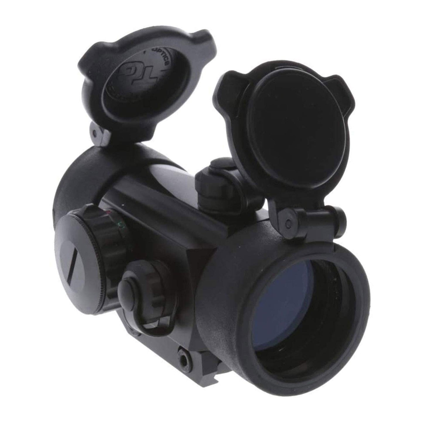 TRUGLO Dual-Color 1x30mm 5-MOA Hunting Durable Lightweight Waterproof Fogproof Shock Resistant Adjustable Aluminum Red / Green Dot Sight Flip-Up Lens Caps Included