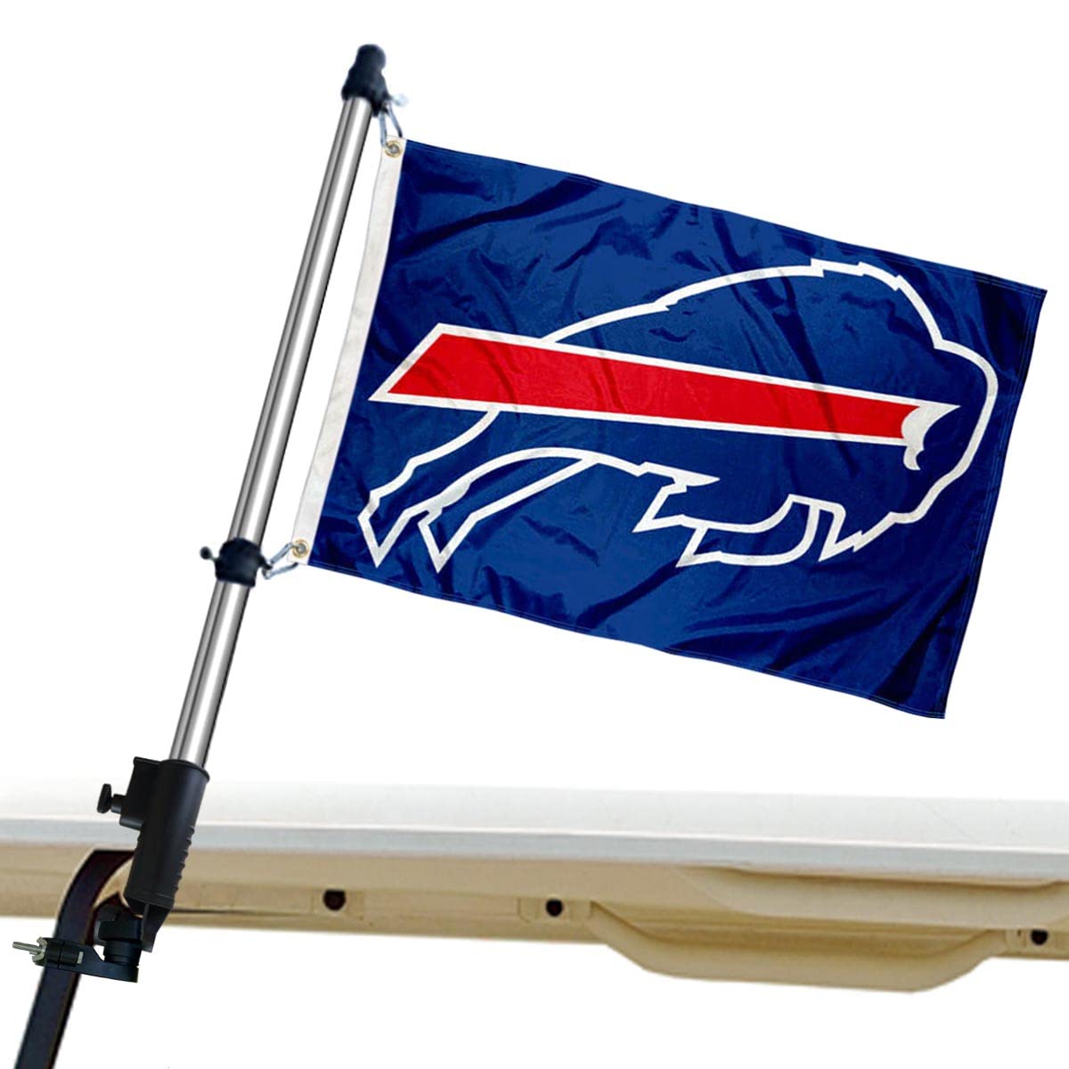 Buffalo Bills Golf Cart Flag Pole and Holder Mounting Bracket