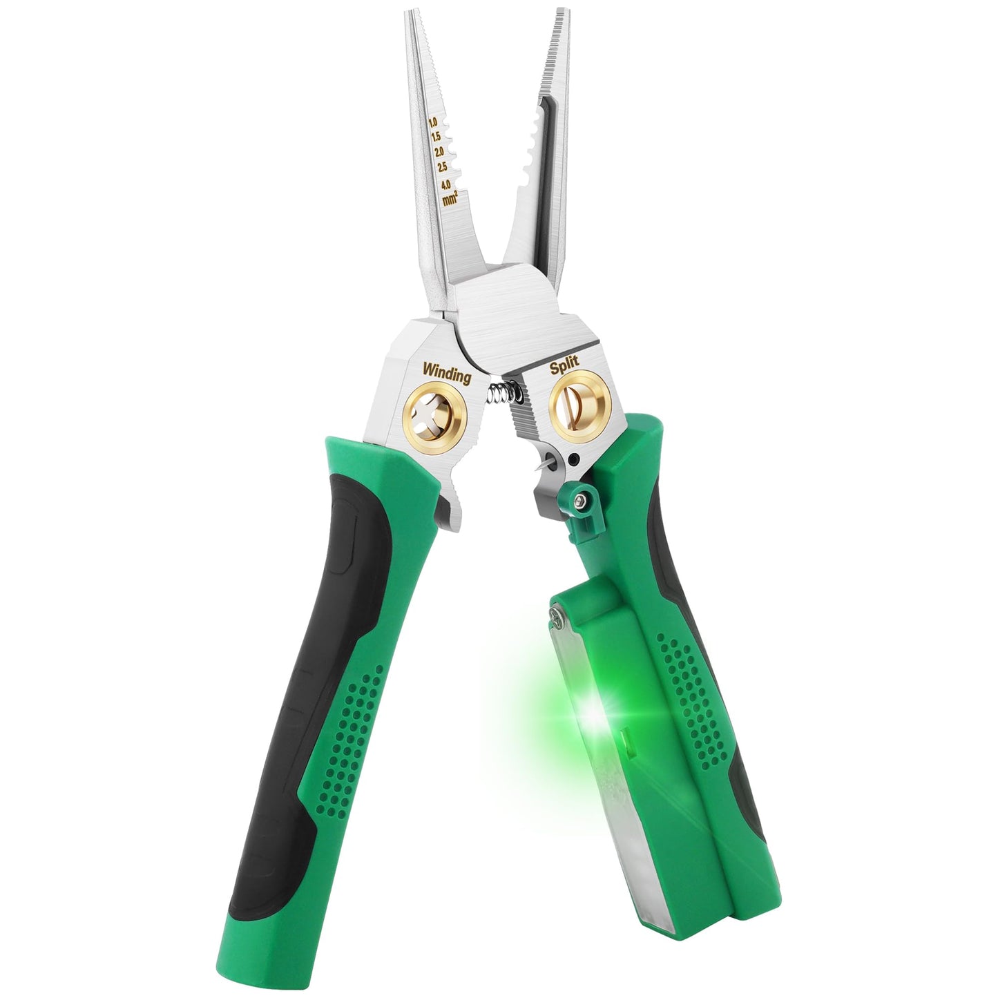 FAITIO 8 In 1 Wire Stripper with Voltage Tester, Wire Strippers/Crimper with Plier, Cutters, Splitting(12V-250V), Wire Stripping Tools for 10-18 AWG for Professional Electrician & DIY Tool