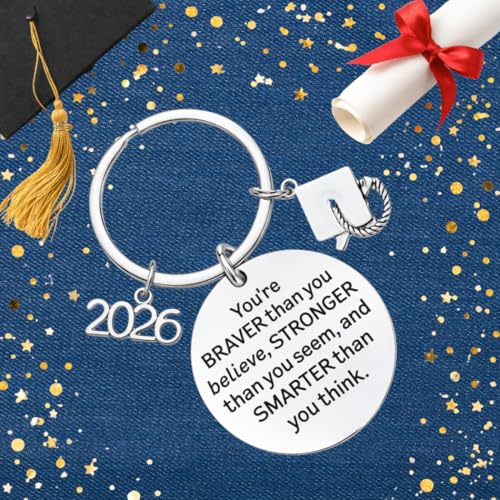 Graduation Keychain with Inspirational Message for 2026