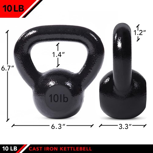 JFIT Kettlebell Weights - Durable Cast Iron Design for Strength Training | Multiple Sizes Available