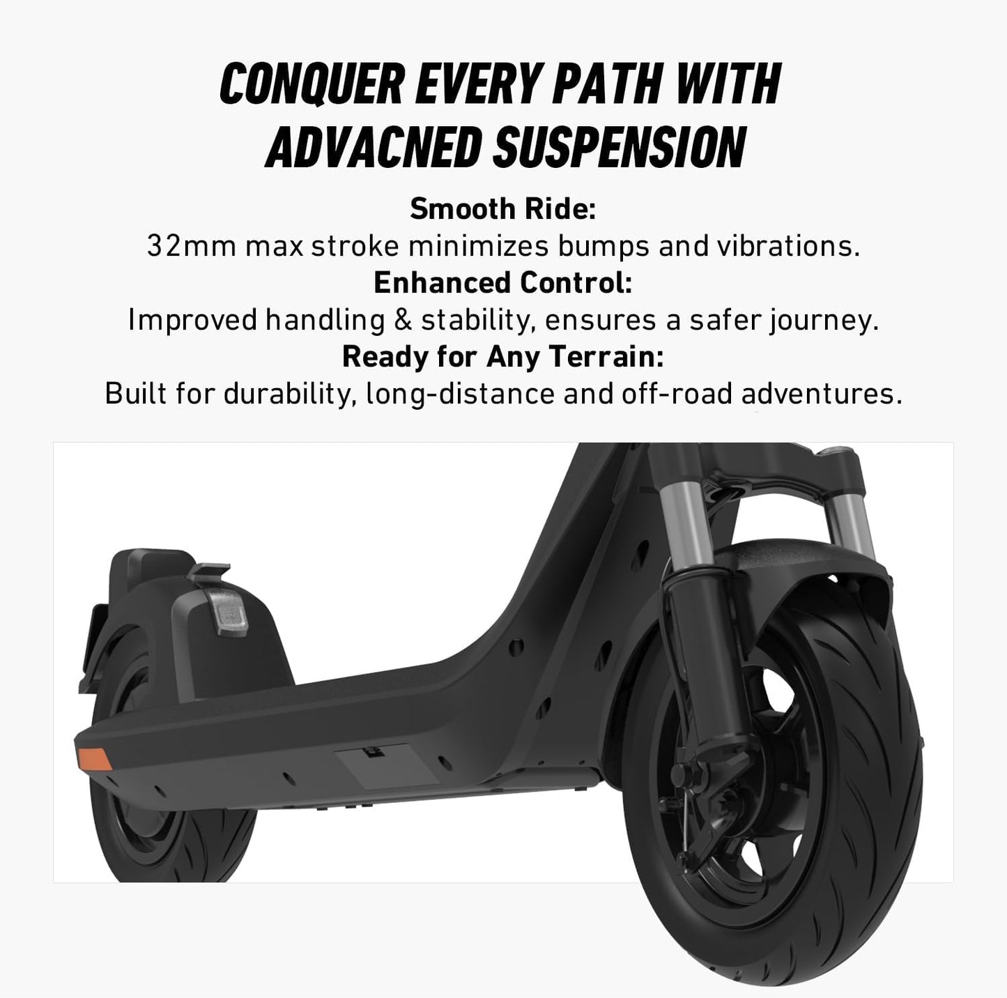 NIU Electric Scooter - KQi 1PRO E Scooter with Suspension, 500-700W Power, 14-33 Miles Range, 15-20 MPH