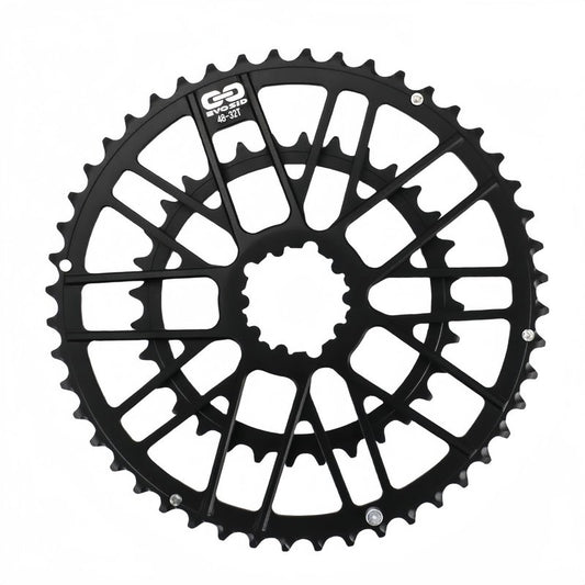 EVOSID Double Speed Road Bike Direct Mount Chainring 48-32T/46-30T, Bike Double Chainring Narrow Wide Chainwheel High Strength 7075 Aluminum Alloy CNC Integrated Molding for 8-12 Speed (48-32T)