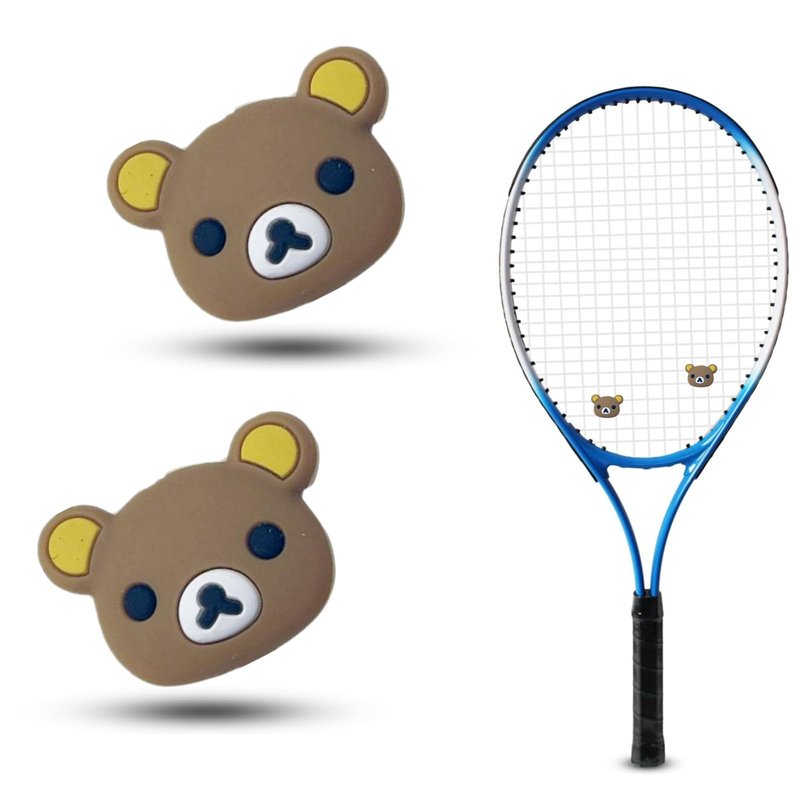 NXPpiULeh 2 PCS Tennis Dampener Cute Tennis Racket Dampener Tennis Shock Absorber Animal Tennis Vibration Dampener Dampener Tennis Racquet for Tennis Accessories(Bear)
