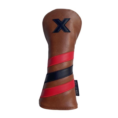 WTLJQQY Golf Club Head Covers Driver 3 Wood 5 Wood Hybrid Headcover or 3pcs Set Brown Leather Golf Headcovers for Golf Clubs Gifts for Men Golfer