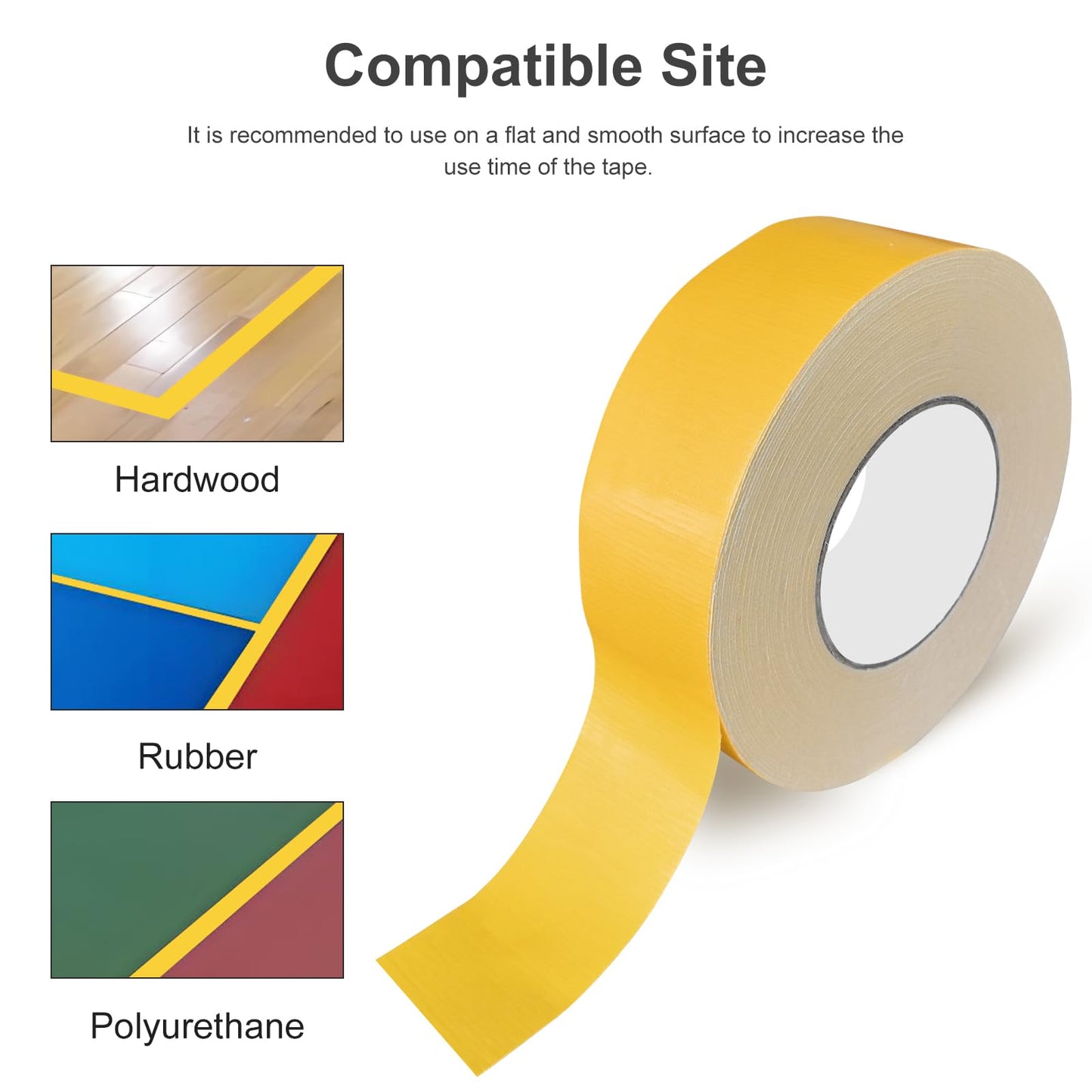 VloEssic Portable Pickleball Court Tape Lines Outdoor/Indoor, 2in x 230FT Temporary Pickleball Court Marking Kit, Pickleball Tape for Outdoor Court, Like Pickleball, Badminton, Tennis, Basketball