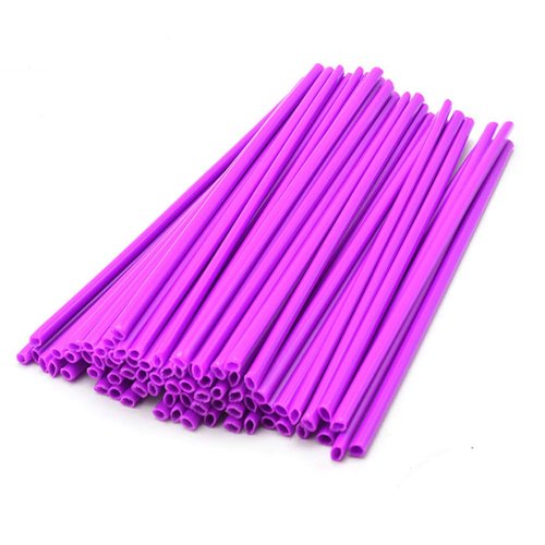 72Pcs Universal Spoke Skins Cover - Ovelur Wheel Spoke Wraps Skins Pipe Trim Decoration Protector For Motorcycle Dirt Bike Yamaha Harley Suzuki(Purple)